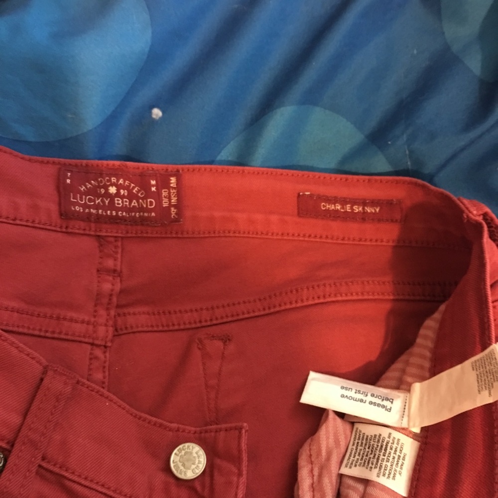 Lucky Brand ladies jeans 10 cranberry red